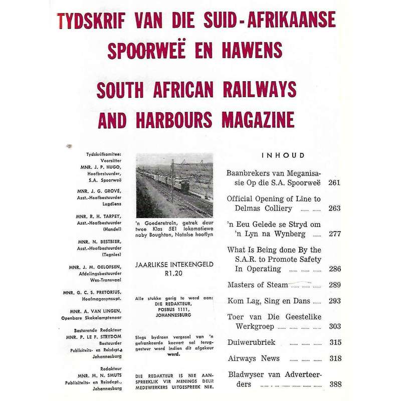 S.A.R. & H. Magazine/Tydskrif van die S.A.S en H. (March, 1965)