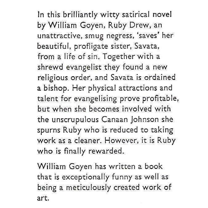 Savata: My Fair Sister (First Edition, 1963) | William Goyen