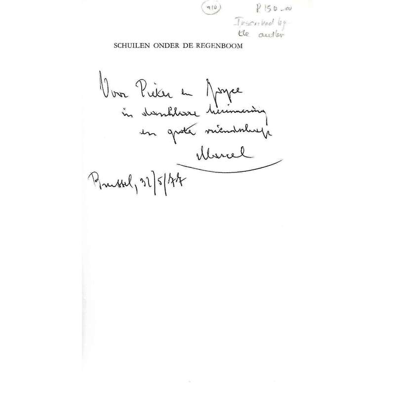 Schuilen Onder De Regenboom (Inscribed by Author) | Marcel Coole