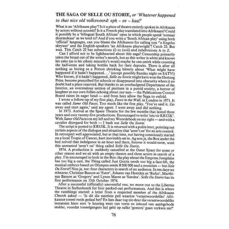 Selle Ou Storie (Signed by Author) | Pieter-Dirk Uys