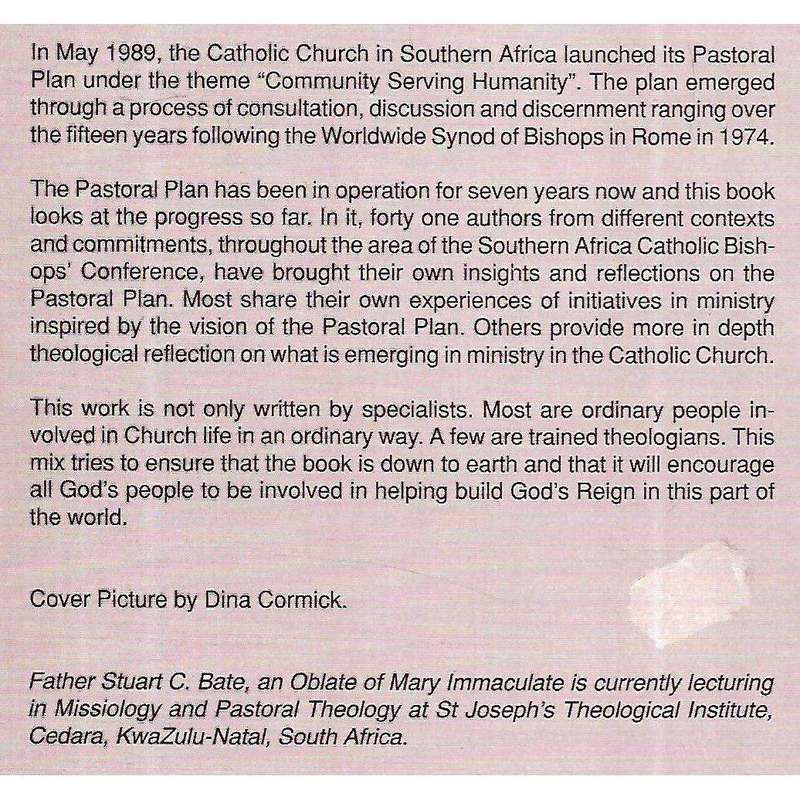Serving Humanity: A Sabbath Reflection: The Pastoral Plan of the Catholic Church in Southern Afri...