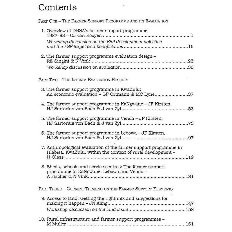 Serving Small-Scale Farmers: An Evaluation of the DBSA's Farmer Support Programmes | Richard Sing...