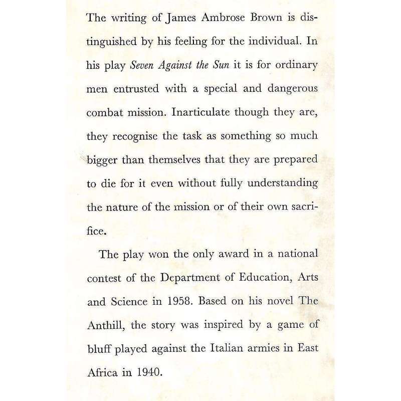 Seven Against The Sun | Ambrose Brown