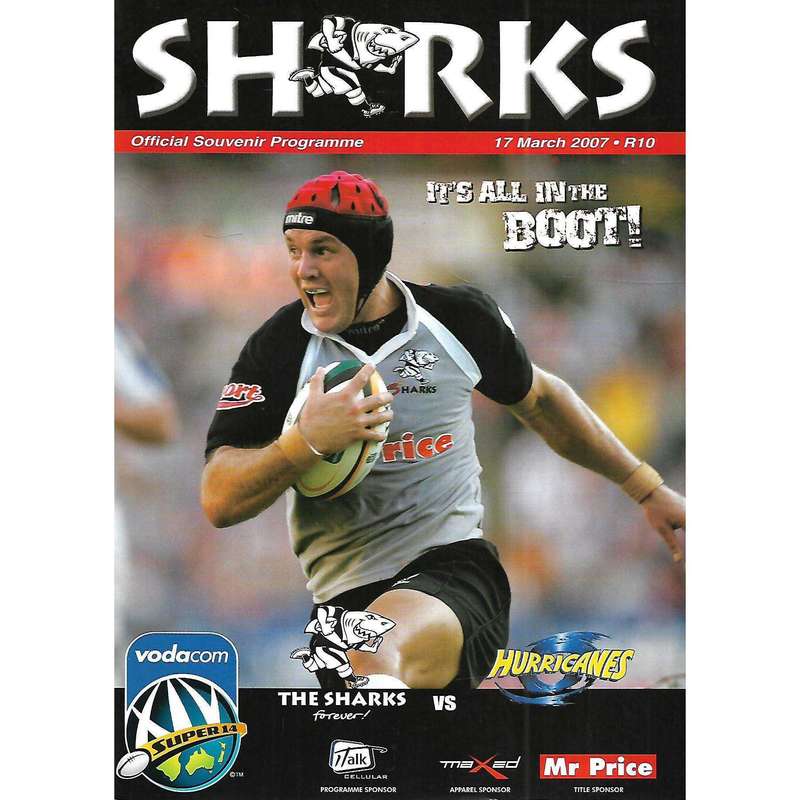 Sharks vs Hurricanes (Official Souvenir Programme, 17 March 2007)