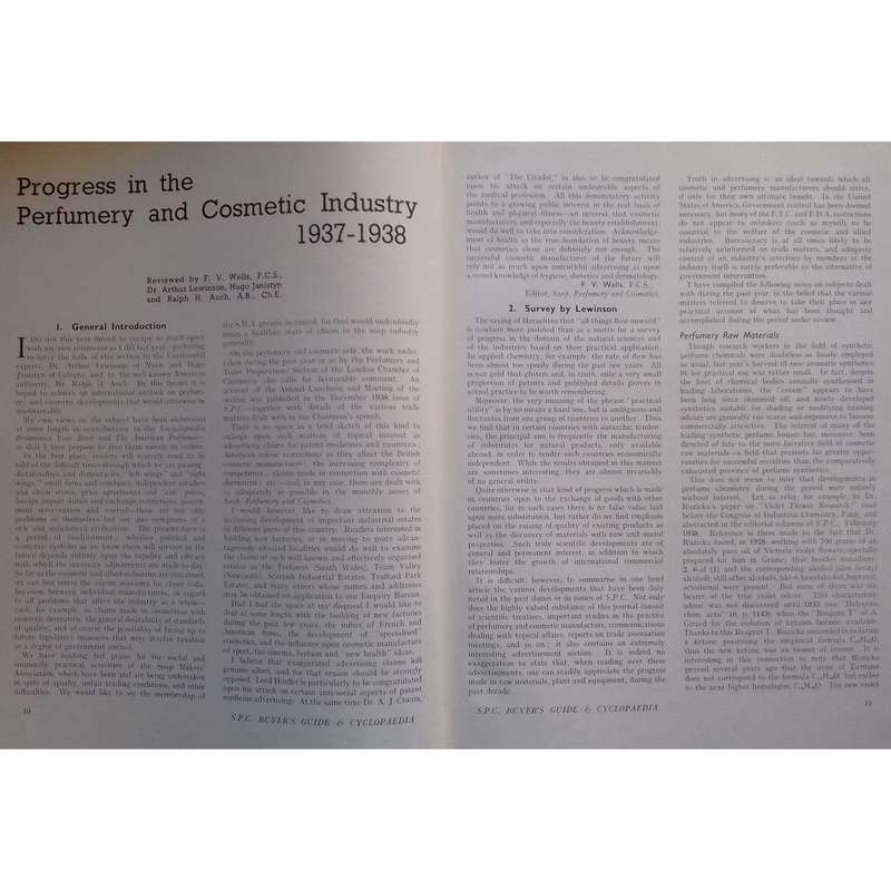 Soap Perfumery & Cosmetics Buyer's Guide & Cyclopaedia (1939) | F. V. Wells (Ed.)