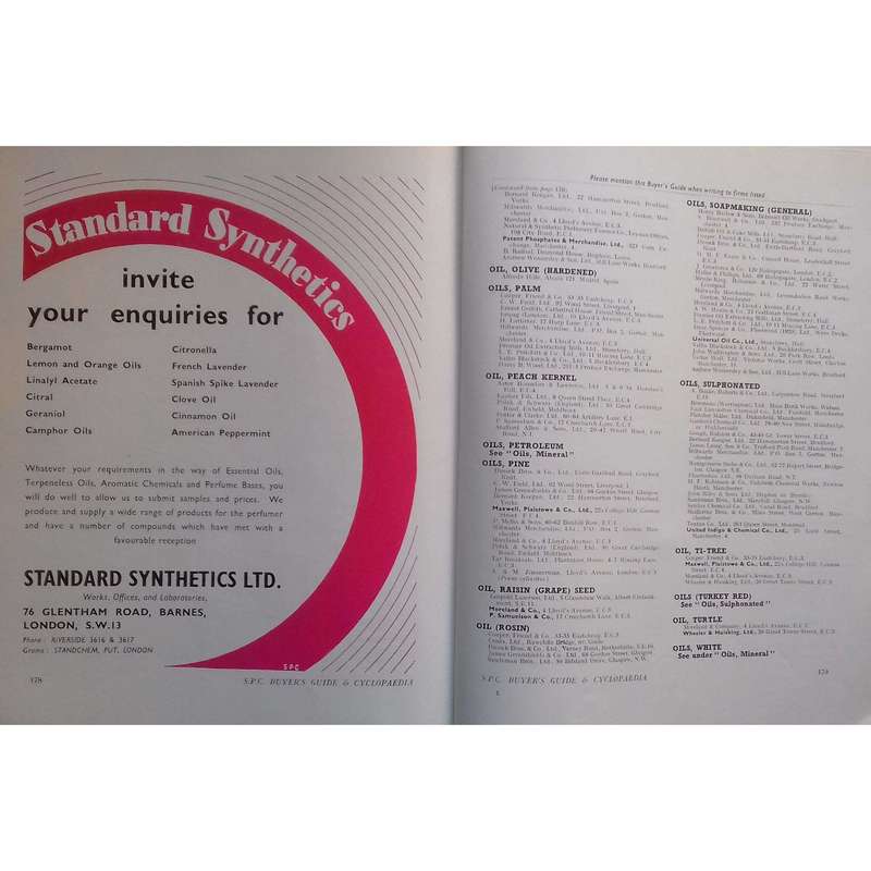 Soap Perfumery & Cosmetics Buyer's Guide & Cyclopaedia (1939) | F. V. Wells (Ed.)