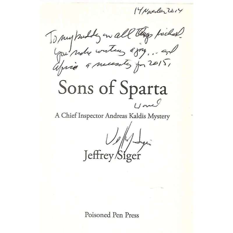 Sons of Sparta (Inscribed by Author) | Jeffrey Siger