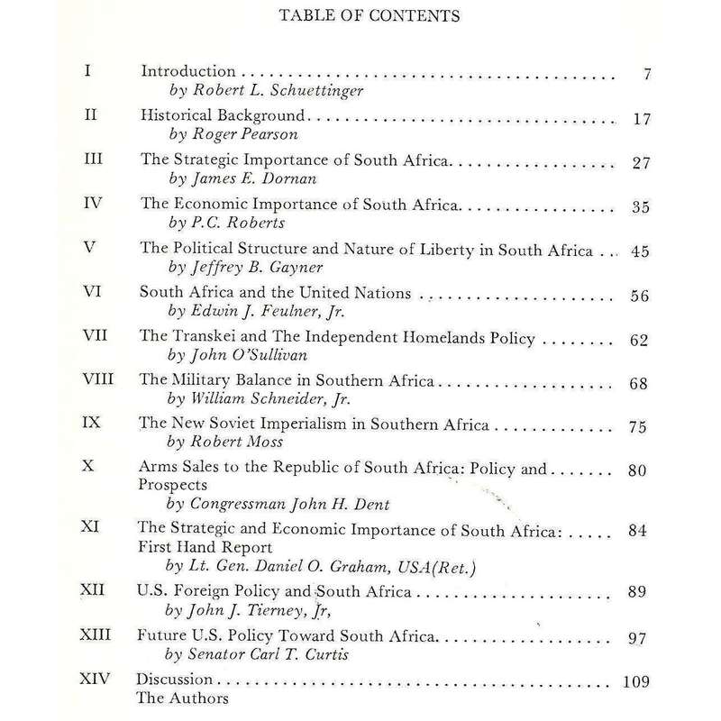 South Africa - The Vital Link | Robert L. Schuettinger (Ed.)