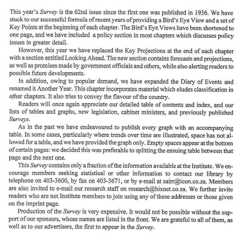 South Africa Survey 2000/2001