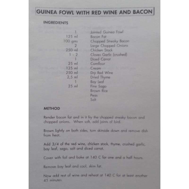 South African Game and Game Bird Recipes | W. J. E. Tait