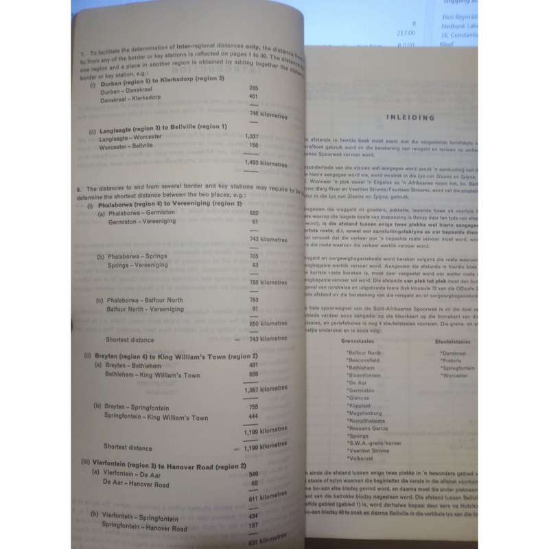 South African Railways: (English Afrikaans Edition) Book of Distances Afstandboek No. 4