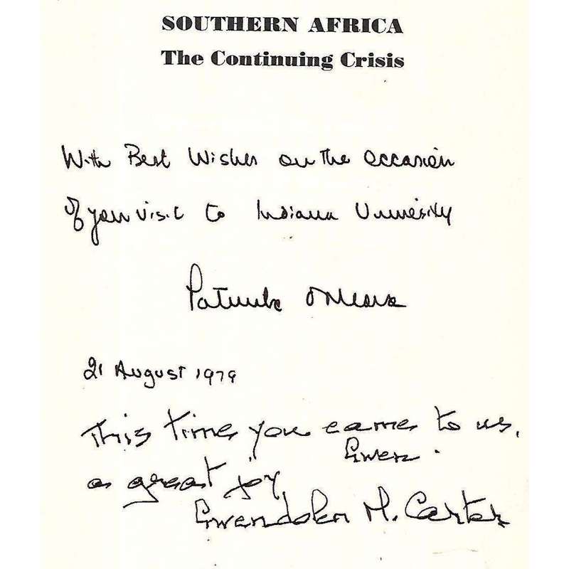 Southern Africa: The Continuing Crisis (Inscribed by Editors) | Gwendolen M. Carter & Patrick O'M...