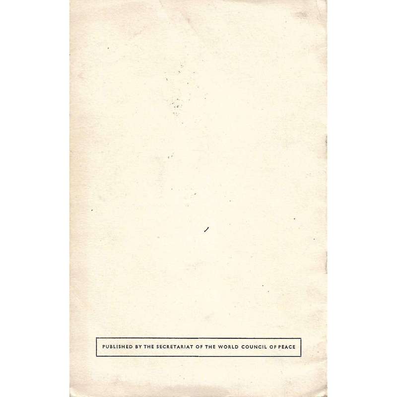 Speech of Jean Paul Sartre (France): Congress of the Peoples for Peace, Vienna December 12th-19th...