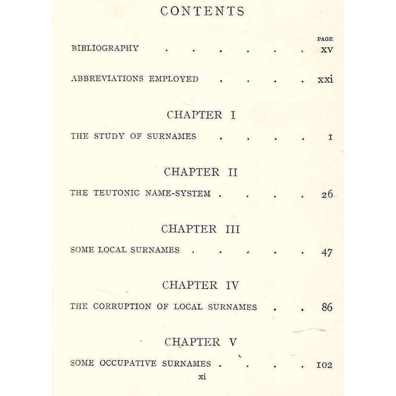 Surnames | Ernest Weekley