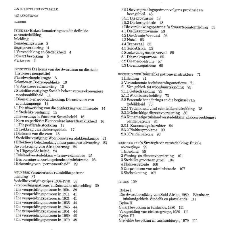 Swart Verstedeliking: Proses, Patroon en Strategie | P. Smit & J. J. Booysen