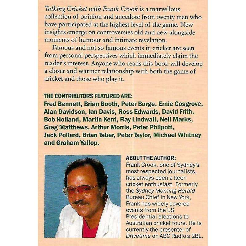 Talking Cricket With Frank Crook | Frank Crook