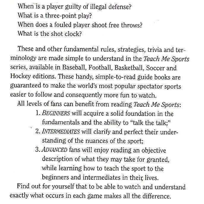 Teach Me Sports: Basketball | Barry Dreayer