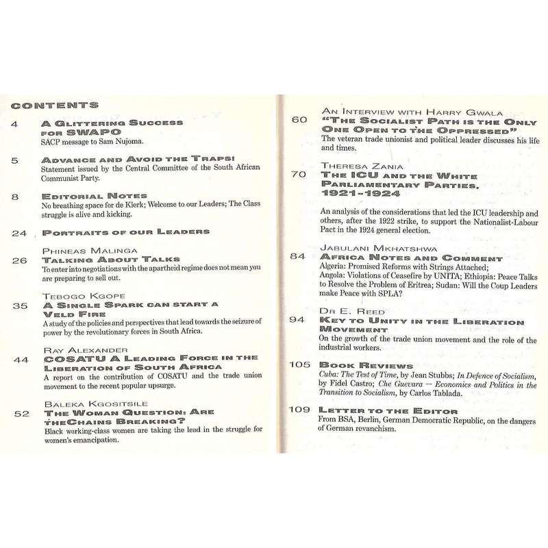 The African Communist, No. 120, First Quarter, 1990 (With Disguised Cover)
