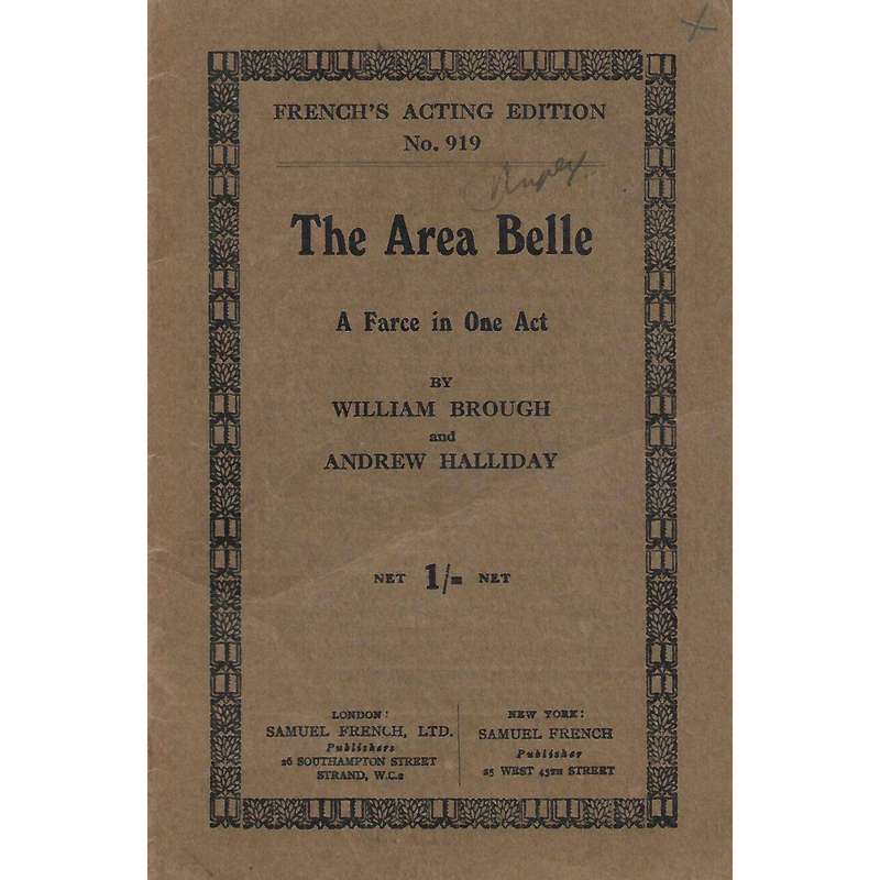 The Area Belle: A Farce in One Act | William Brough and Andrew Halliday