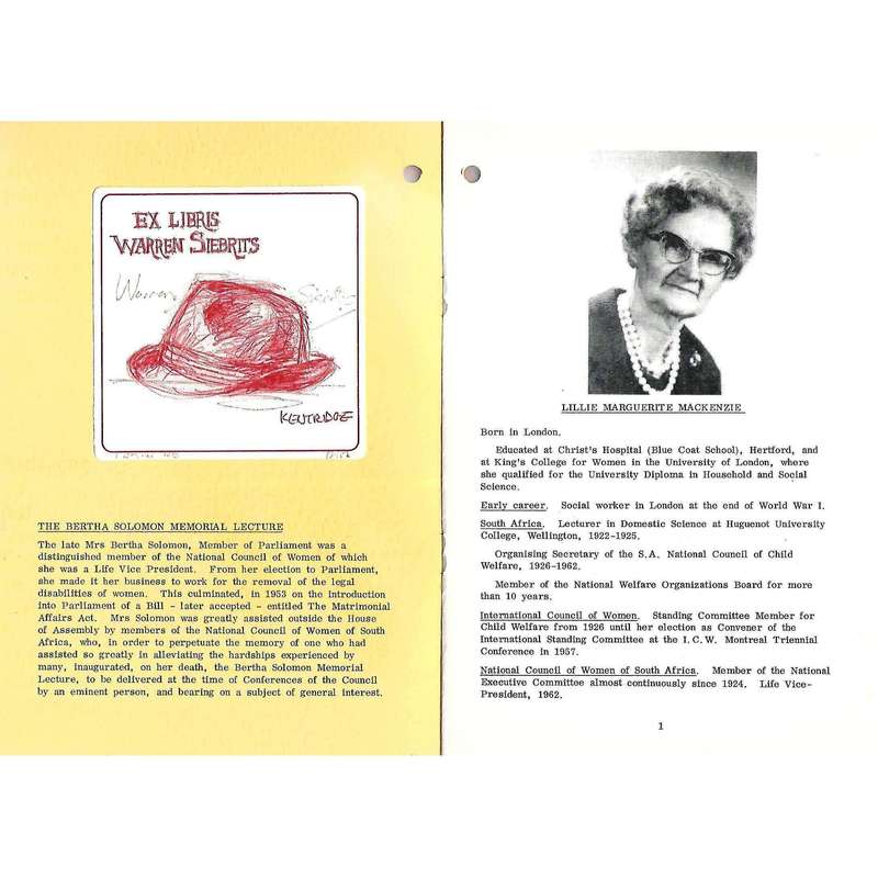 The Bertha Solomon Memorial Lectures (Selection of 8 Lectures)