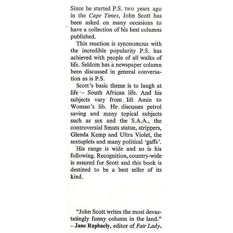 The Best of P. S. (Inscribed by Author) | John Scott
