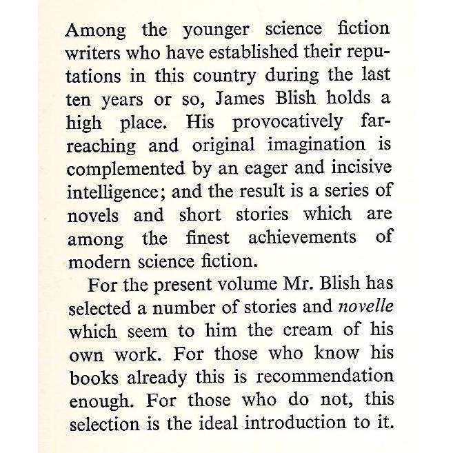 The Best SF Stories of James Blish (First Edition) | James Blish