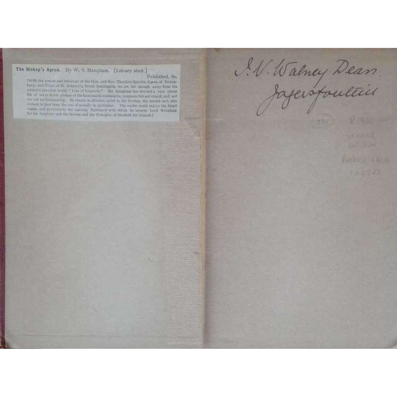The Bishop's Apron: A Study in the Origins of a Great Family (Second Edition, 1906) | W. Somerset...