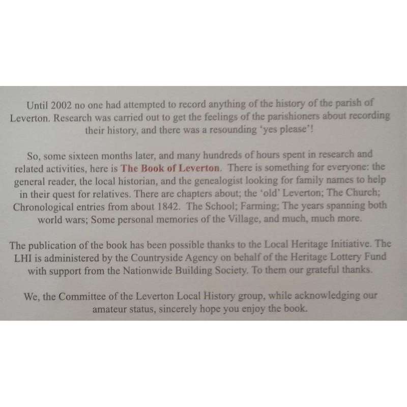 The Book of Leverton: Life and Times in Our Lincolnshire Marshland Village (With DVD) | Leverton ...