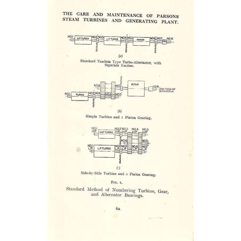 The Care and Maintenance of Parsons Steam Turbines and Generating Plant