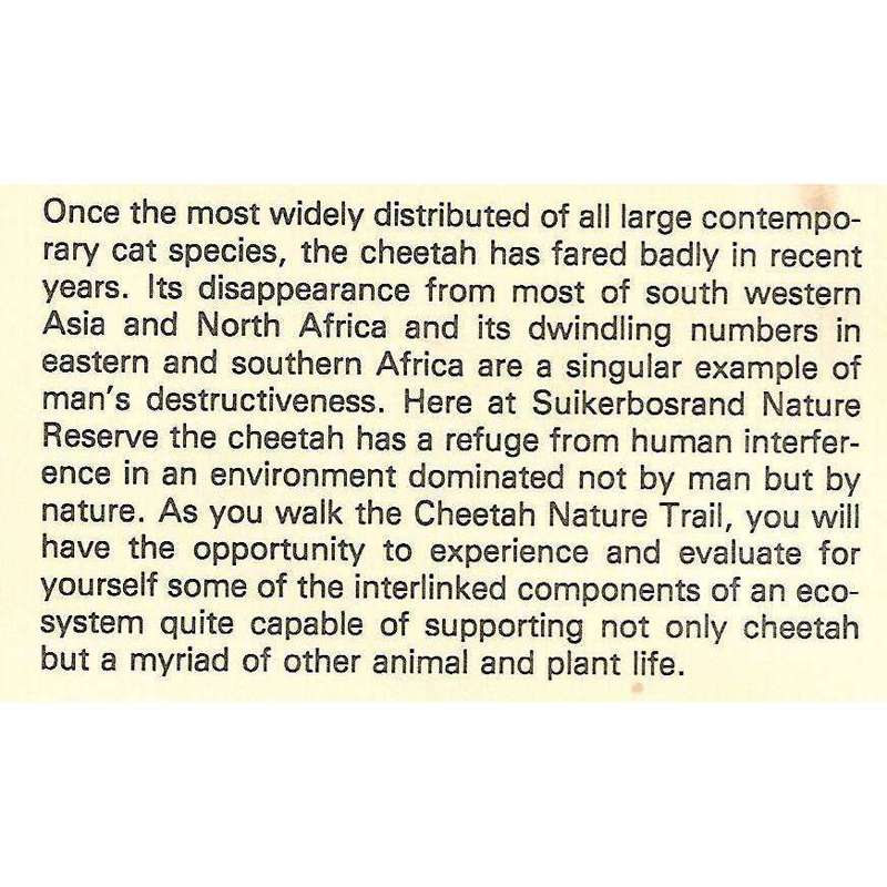 The Cheetah Nature Trail, Suikerbos Nature Reserve (Afrikaans/English Edition)