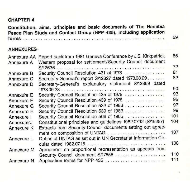 The Choice! Namibia Peace Plan 435, or, Society Under Seige!