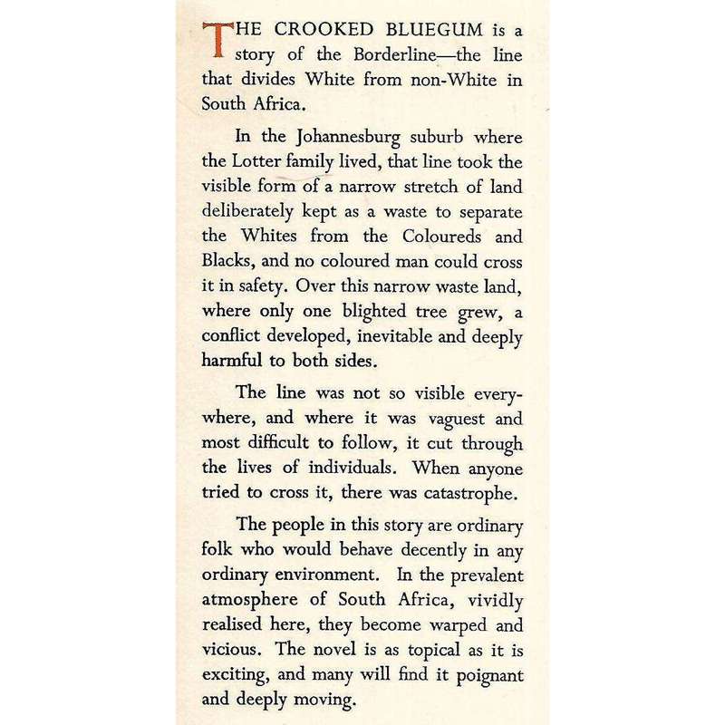 The Crooked Bluegum (First Edition 1955, Inscribed by Author) | Lewis Sowden