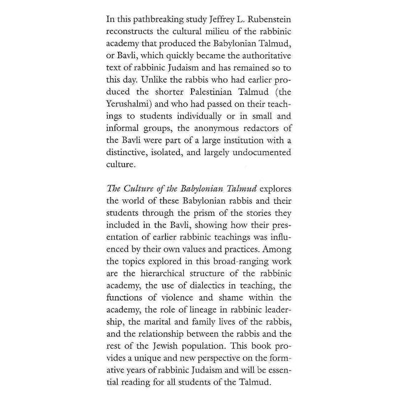 The Culture of the Babylonian Talmud | Jeffrey L. Rubenstein