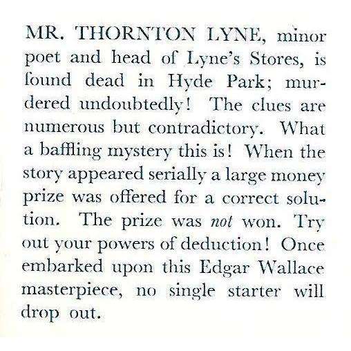 The Daffodil Mystery (First Edition) | Edgar Wallace