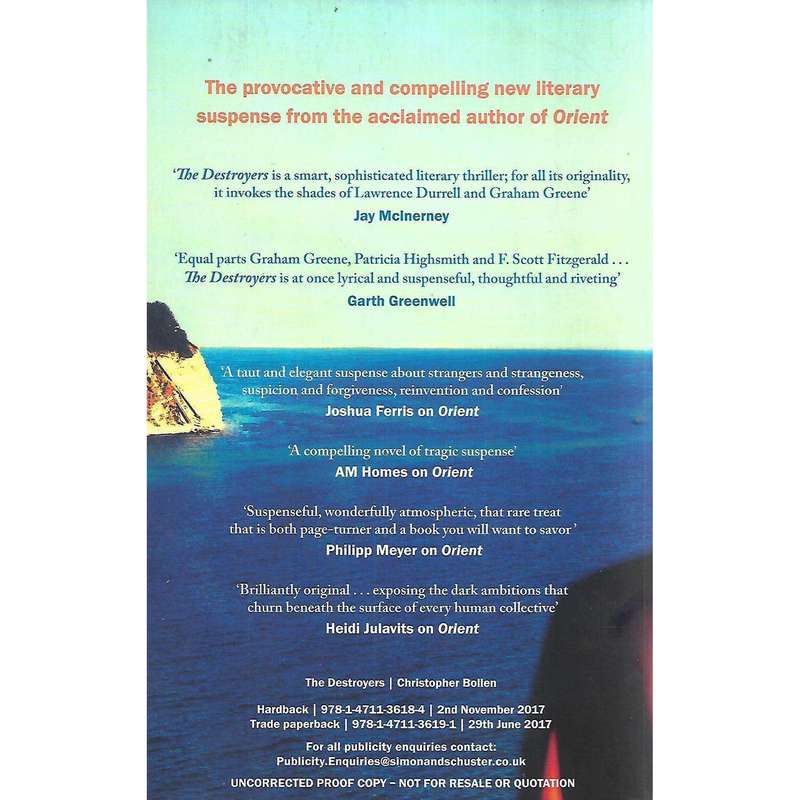 The Destroyers (Uncorrected Proof Copy) | Christopher Bollen