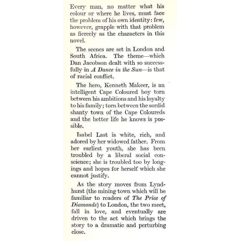 The Evidence of Love (First Edition, 1960) | Dan Jacobson