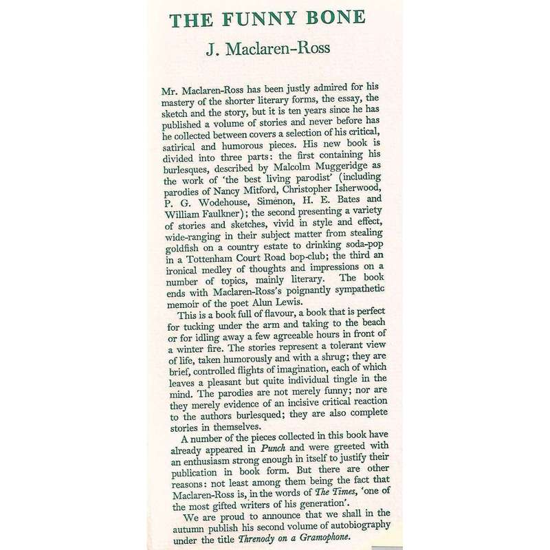 The Funny Bone | J. Maclaren-Ross