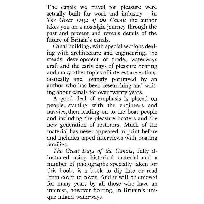 The Great Days of the Canals | Anthony Burton