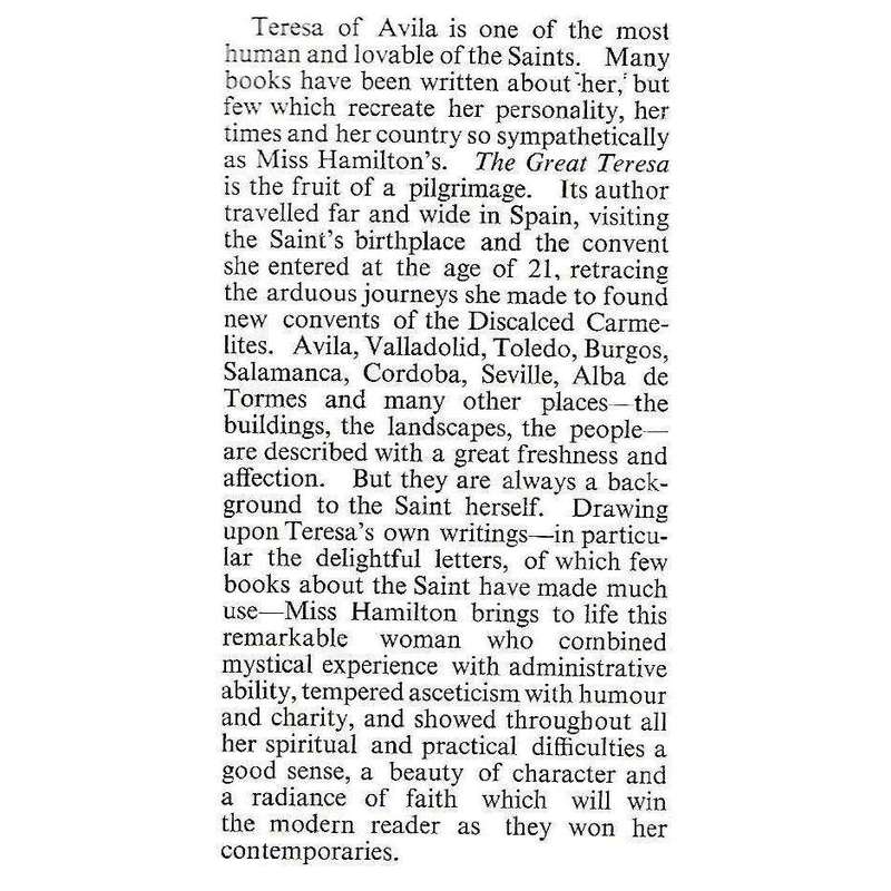 The Great Teresa | Elizabeth Hamilton