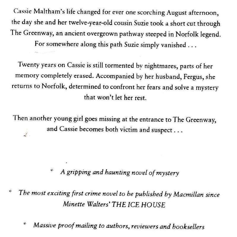 The Greenway (Uncorrected Proof Copy, Signed by Author) | Jane Adams