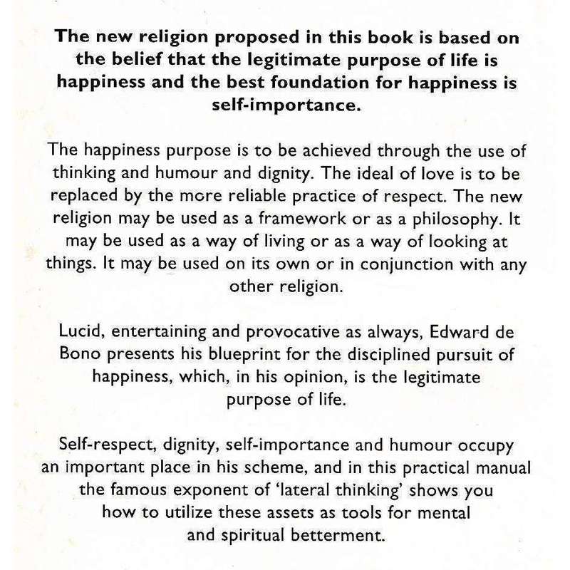 The Happiness Purpose (Inscribed by Author) | Edward de Bono