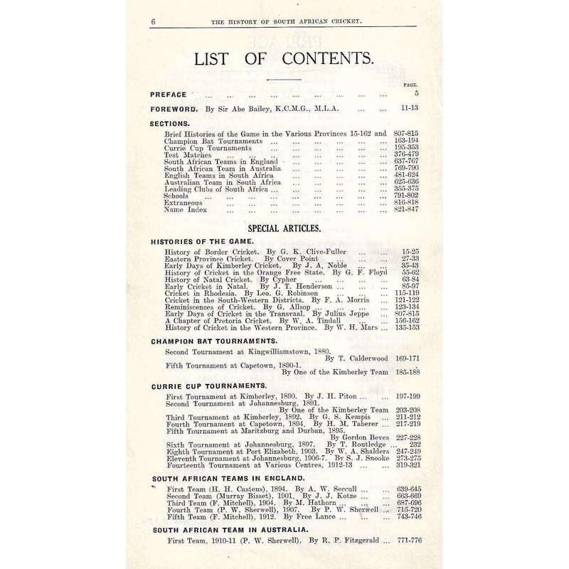 The History of South African Cricket | M. W. Luckin (Ed.)