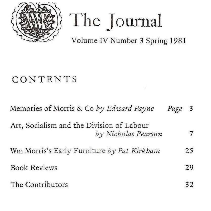 The Journal of the William Morris Society (4 Volumes)