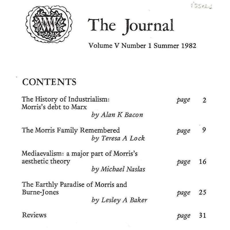 The Journal of the William Morris Society (4 Volumes)