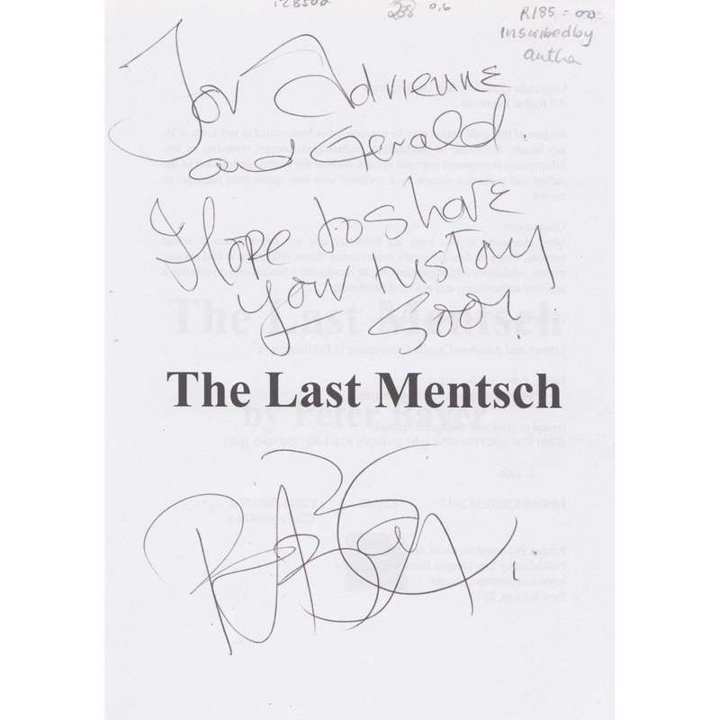 The Last Mentsch (Inscribed by Author) | Peter Bayer