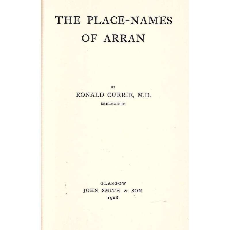 The Place-Names of Arran | Ronald Currie