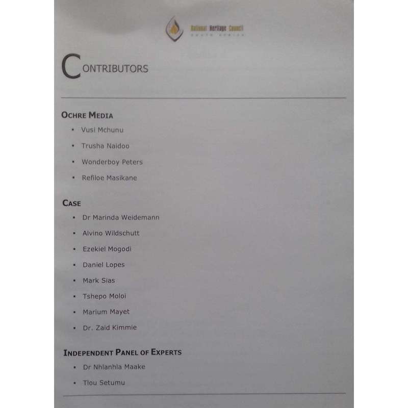 The South African National Heritage Audit (2006)
