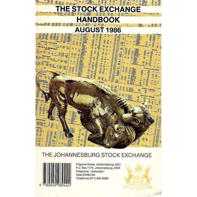 The Stock Exchange Handbook August 1986 (The Johannesburg Stock Exchange)