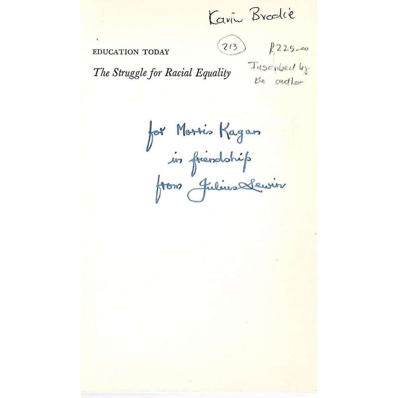 The Struggle for Racial Equality (Inscribed by Author) | Julius Lewin