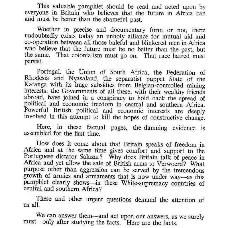 The Unholy Alliance: Salazar, Verwoerd, Welensky